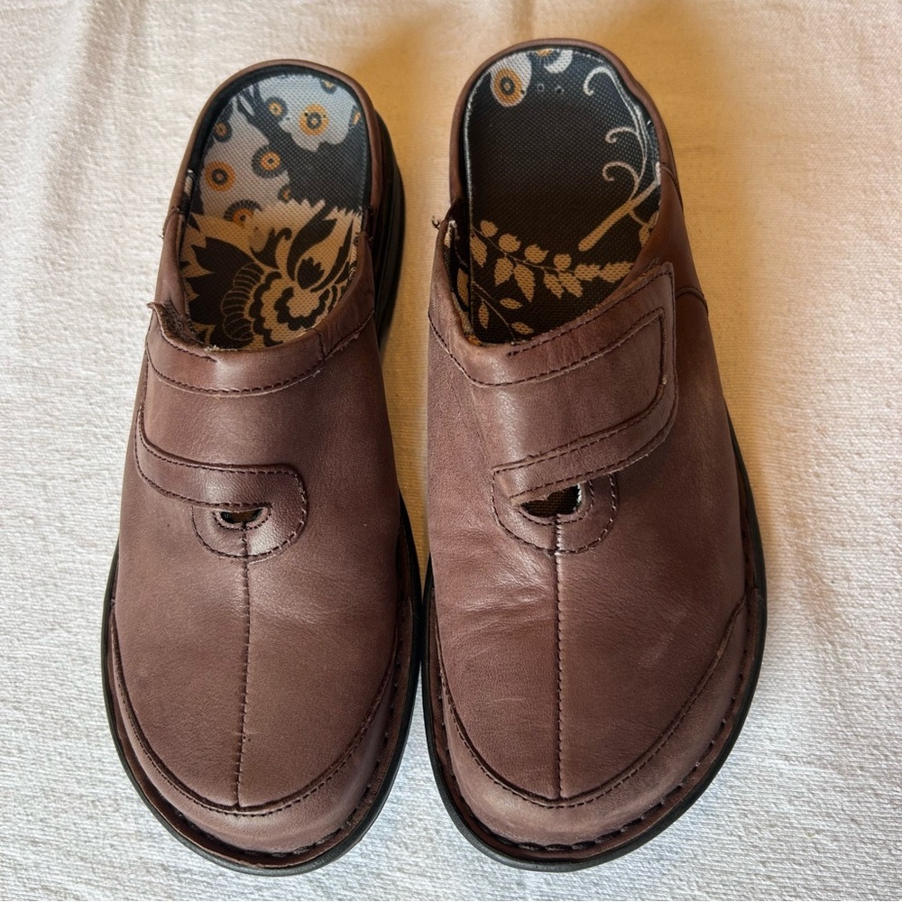 PW Minor Cyprus Slip On Sandals Leather Adjustable Strap Comfort Women's 8